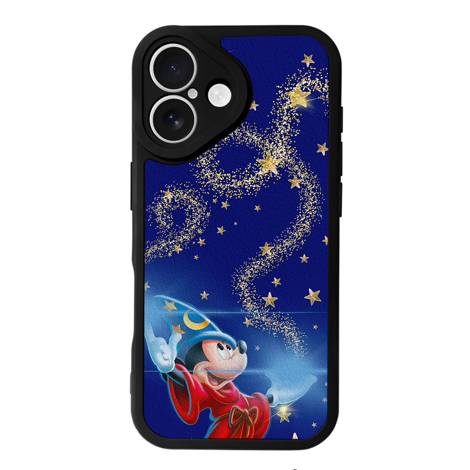（画像用） ミッキーマウス Mickey Mouse 【iPhone 16シリーズ対応】シリコンスマホケース（レザー調） 材質：シリコン